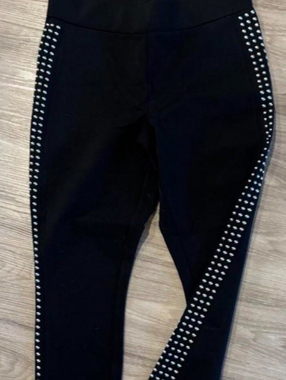 Bar III  Dark Black / Silver Studs Ponte Leggings Size XS